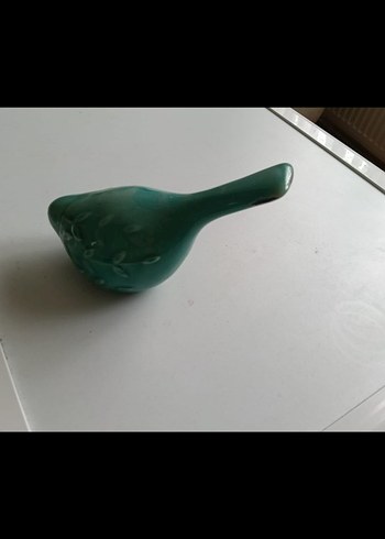 Turkuaz Renkli Kuş Figürin,biblo - Görsel 3
