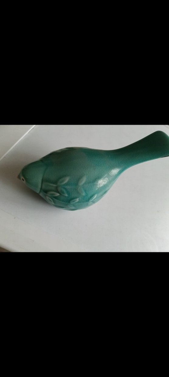 Turkuaz Renkli Kuş Figürin,biblo - Görsel 2