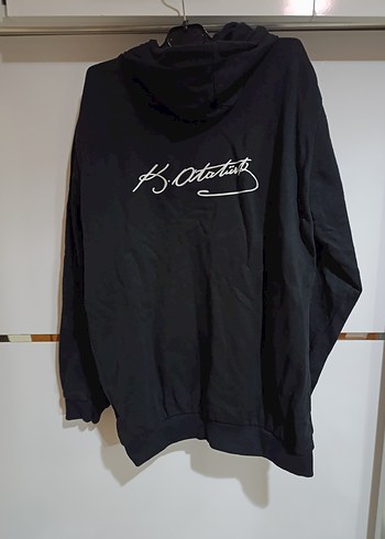 Siyah Kapüşonlu Kadın Sweatshirt standart beden - Görsel 2