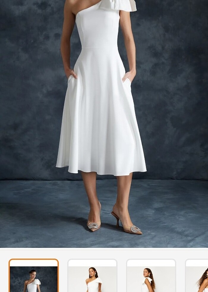 Trendyol Milla fiyonk desenli elbise - Görsel 2