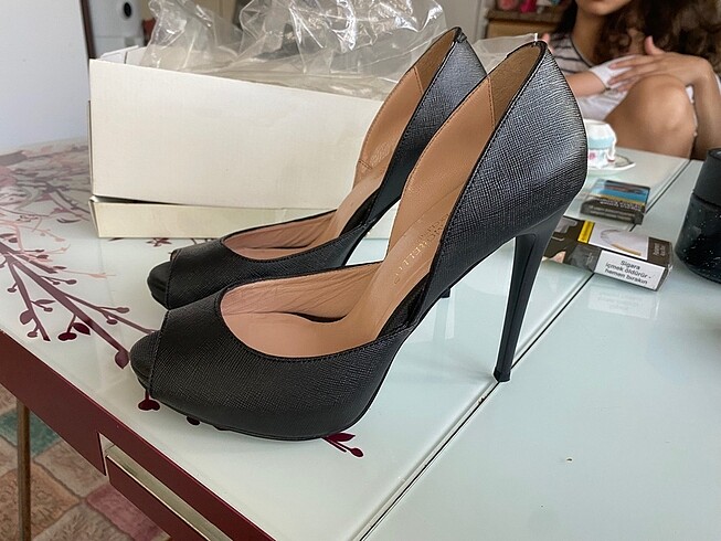 Enzo Angiolini Bayan Siyah Abiye Ayakkabı Steletto