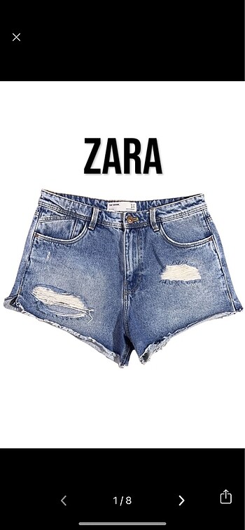 Zara jean şort