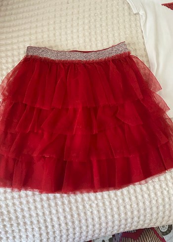 Kız Çocuk Kırmızı Fırfırlı Elbise - Görsel 2