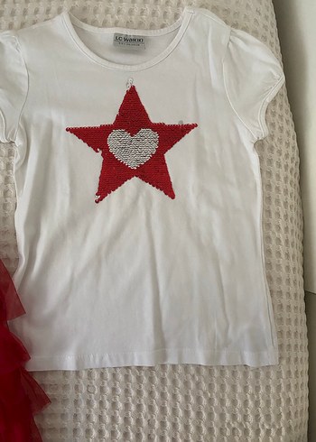 Kız Çocuk Kırmızı Fırfırlı Elbise - Görsel 3