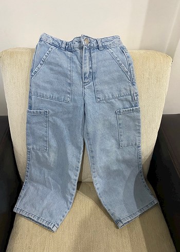 LCW Kids Kız Çocuk Geniş Paça Jean Pantolon - Görsel 8