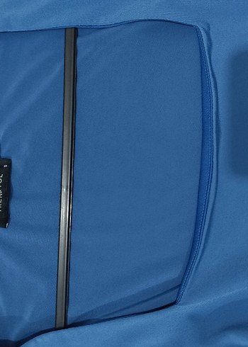 Mavi Drapeli Uzun Kollu Kadın Bluz - Görsel 2