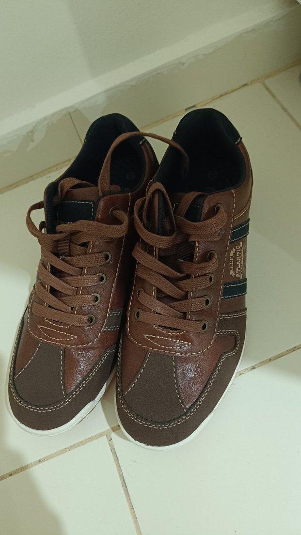 Erkek Çocuk Kahverengi Deri Bağcıklı Spor Ayakkabı 40 numara - Görsel 4