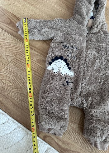 Kahverengi Bebek Peluş Tulum Kapüşonlu - Görsel 7