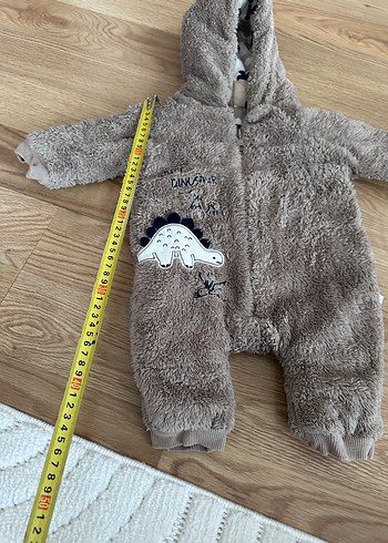 Kahverengi Bebek Peluş Tulum Kapüşonlu - Görsel 6