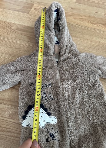 Kahverengi Bebek Peluş Tulum Kapüşonlu - Görsel 10