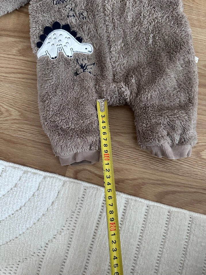 Kahverengi Bebek Peluş Tulum Kapüşonlu - Görsel 5