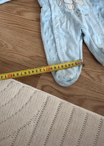 Örgü Detaylı Mavi Erkek Bebek Tulumu - Görsel 3