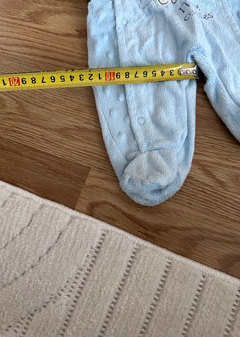 Örgü Detaylı Mavi Erkek Bebek Tulumu - Görsel 4