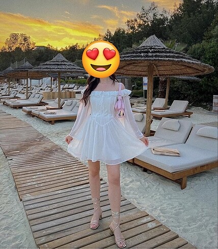 Zara Beyaz elbise