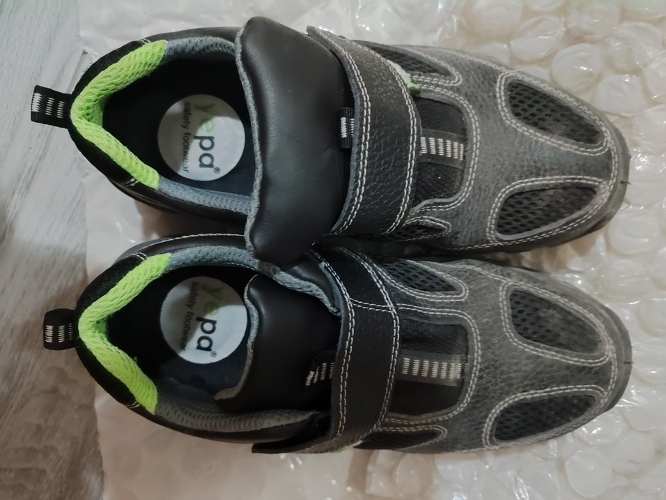 çelik burun İş inşaat ayakkabısı Gri Cırt Cırtlı Outdoor - Görsel 2