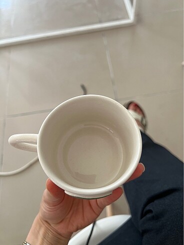 El yapımı seramik kupa