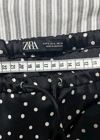 xs Beden siyah Renk Zara Uzun Siyah Puanlı Drapeli Etek