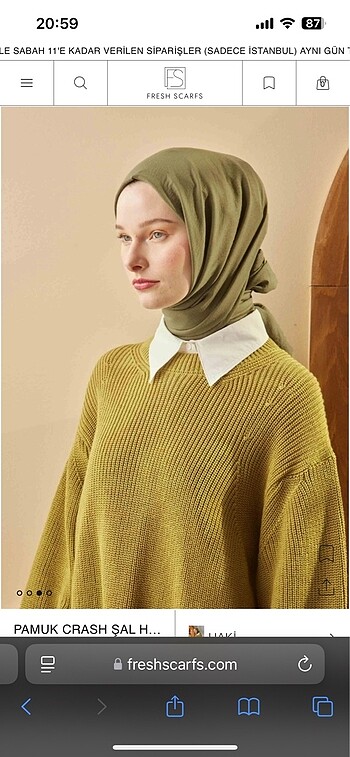 Vakko Fresh scarf pamuk crash şal