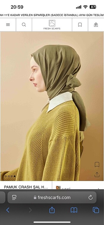  Beden Fresh scarf pamuk crash şal