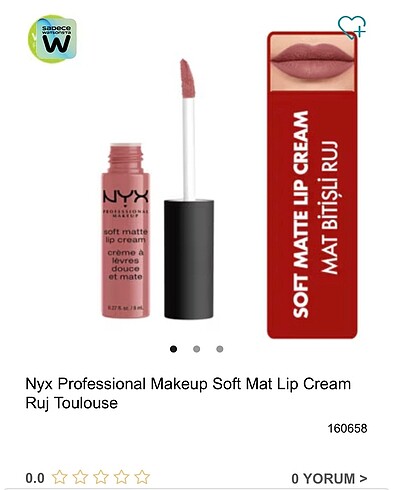 Nyx Professional Makeup Soft Mat Lip Cream Ruj Toulouse
