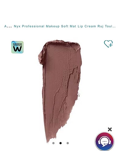 NYX Nyx Professional Makeup Soft Mat Lip Cream Ruj Toulouse