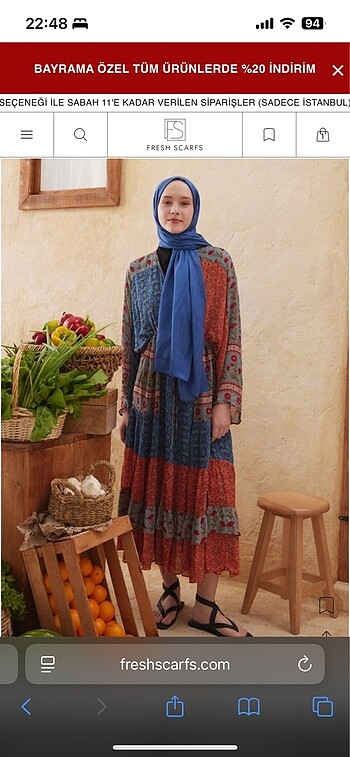 Fresh scarf wave jakarlı şal koyu mavi