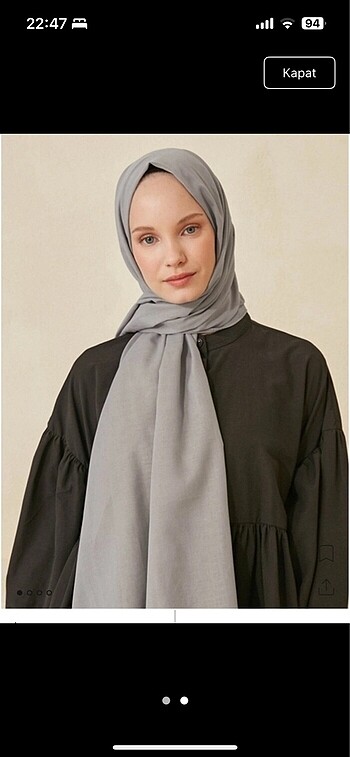 Fresh scarf pamuk viskon şal açık gri