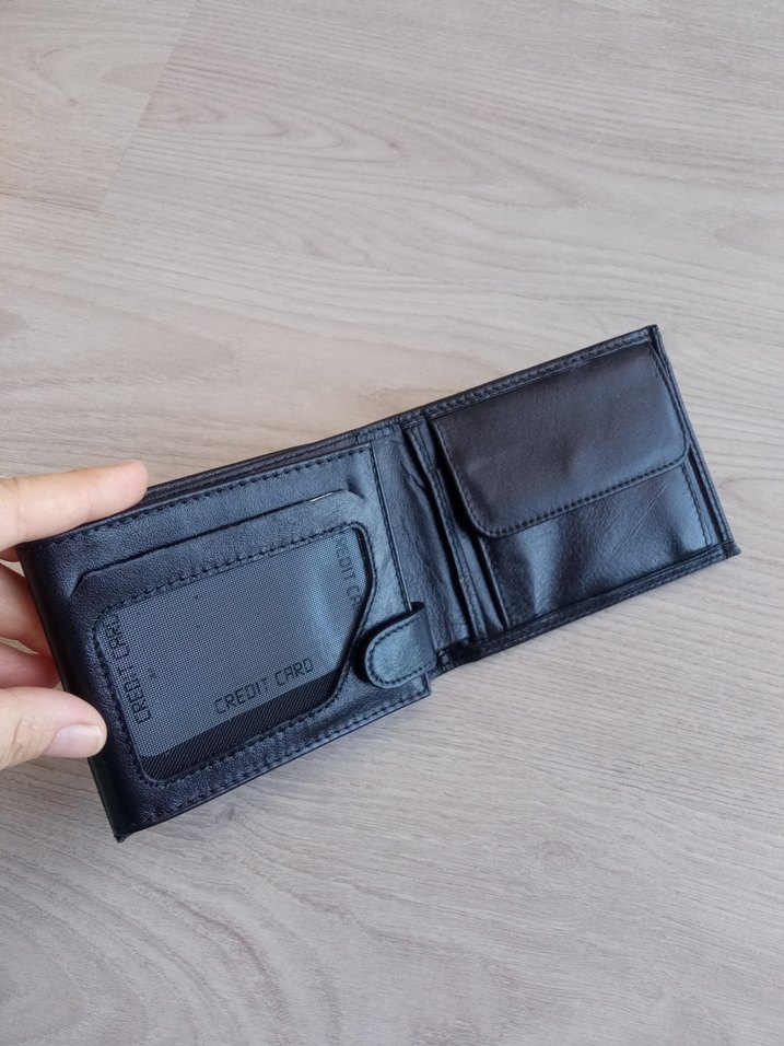 Siyah Deri Erkek Cüzdanı - Görsel 4