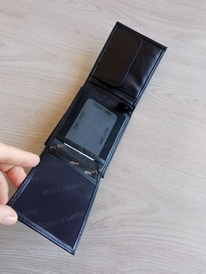 Siyah Deri Erkek Cüzdanı - Görsel 5