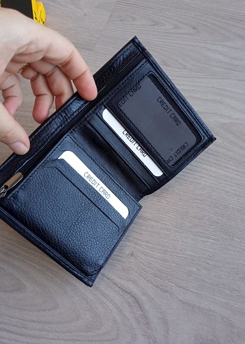 Siyah Deri Erkek Cüzdanı - Görsel 4