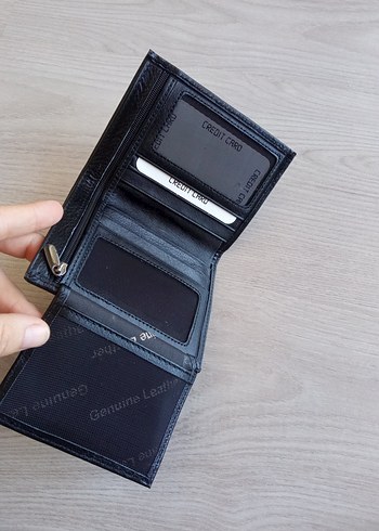 Siyah Deri Erkek Cüzdanı - Görsel 5