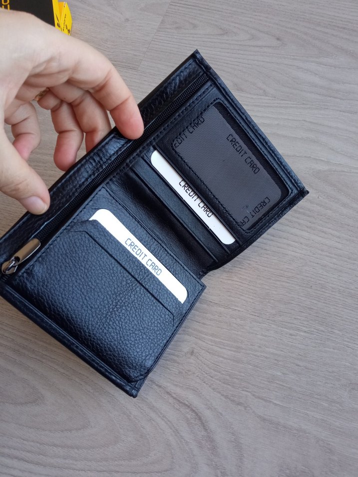 Siyah Deri Erkek Cüzdanı - Görsel 4