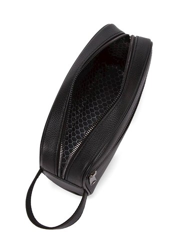 Kadın Siyah Deri Makyaj Çantası - Görsel 5