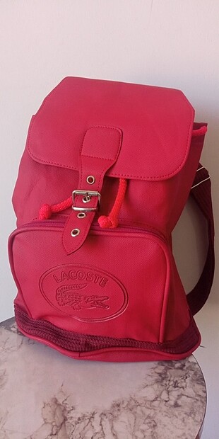 Lacoste bordo renk kadın sırt çantası