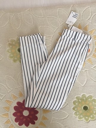 Hm cizgili etiketli pantolon