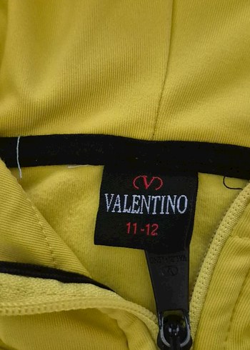 Sarı Valentino Kapüşonlu Fermuarlı Sweatshirt - Görsel 2