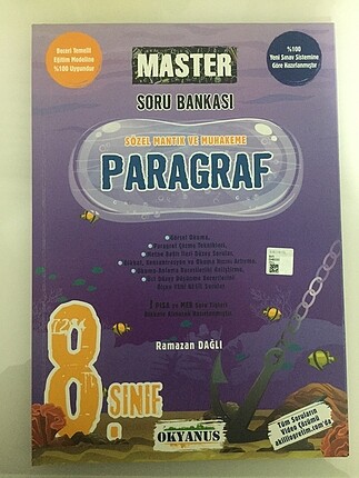 Okyanus Master 8. Sınıf Paragraf soru bankası