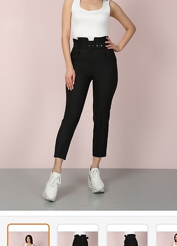 Havuç pileli kumaş pantalon