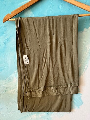 Yeşil/haki renk penye şal (fresh scarfs)