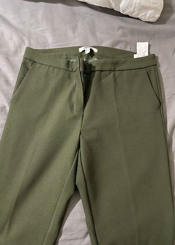 koton haki slim fit kumaş pantolon