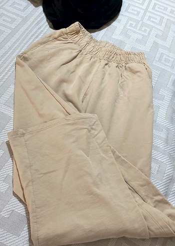 11-12 Yaş Beden camel Renk Bej Keten Regular Fit çocuk pantolon