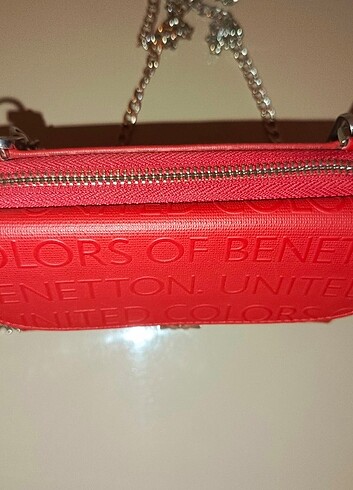  Beden kırmızı Renk Benetton çanta 