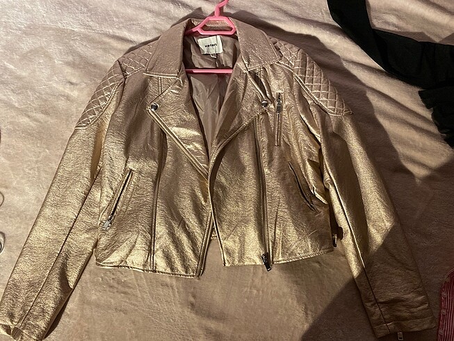 Gold deri ceket