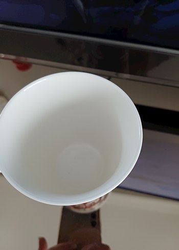 Kelebek ve Çiçek Desenli Beyaz Kupa - Görsel 2