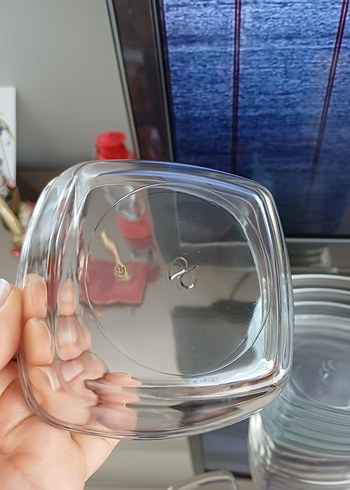 Beyaz Cam Kare kase - Görsel 3