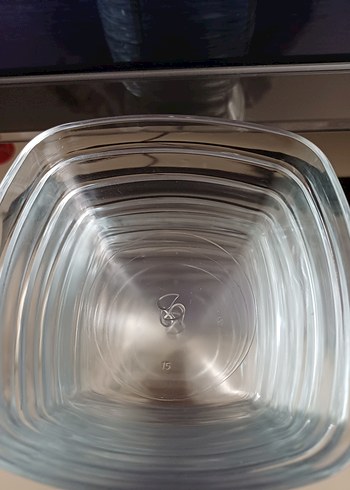 Beyaz Cam Kare kase - Görsel 2