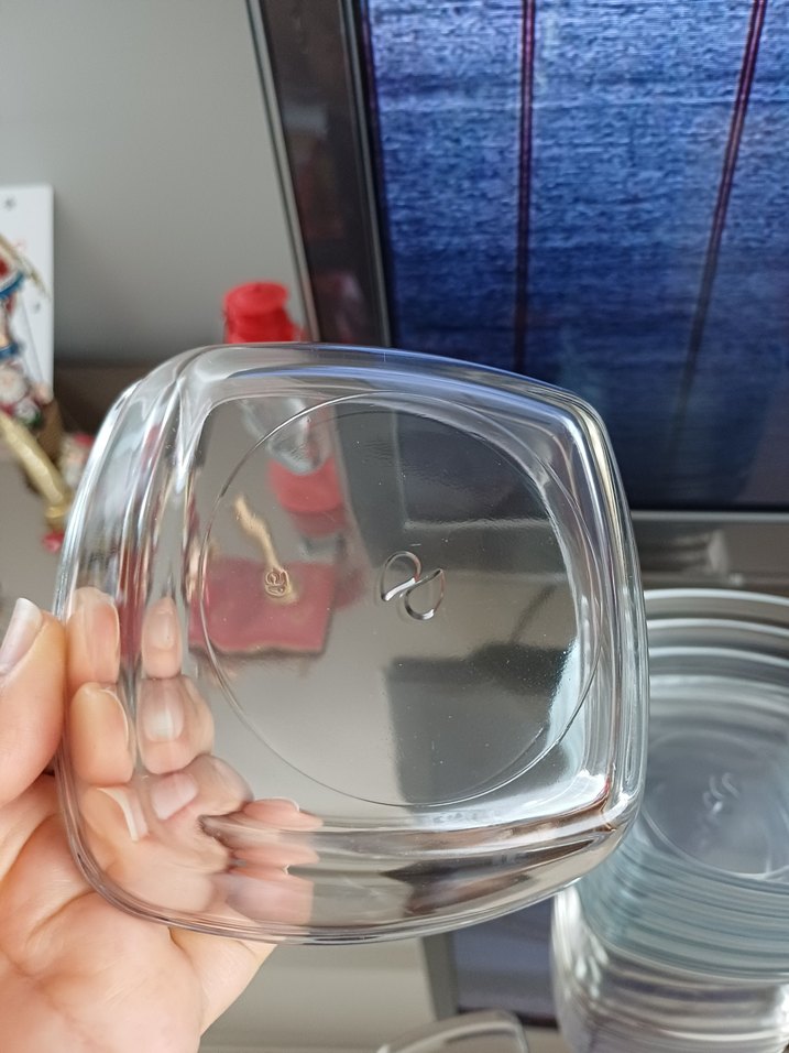 Beyaz Cam Kare kase - Görsel 3