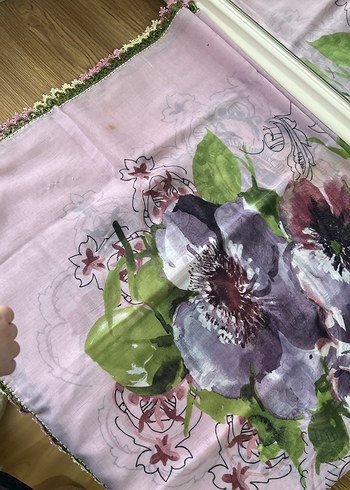 İğne oyası çeyizlik tülbent - Görsel 2