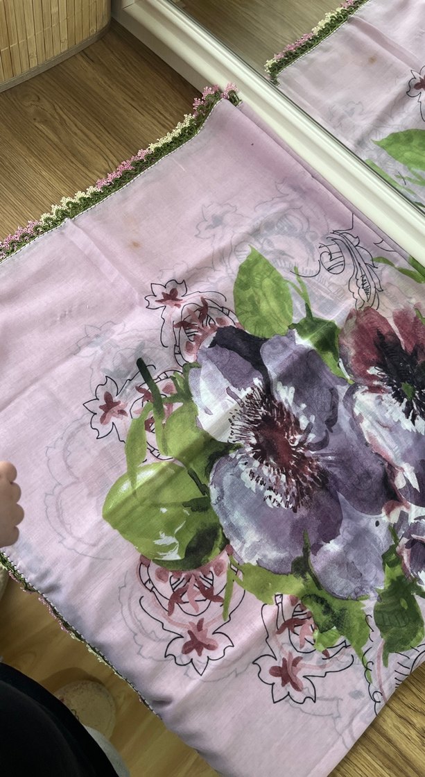 İğne oyası çeyizlik tülbent - Görsel 2