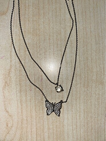 Kelebekli İkili Kolye - Görsel 2